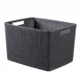 CURVER mand Jute L 20L 36x28x23cm donkergrijs