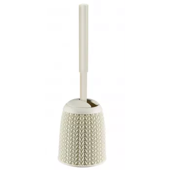 CURVER Knit toiletborstel met houder, wit, Ø14x43 cm