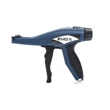 HellermannTyton EVO7i handmatig kabelbinderwerktuig met kunststof behuizing blauw-zwart (110-77001)