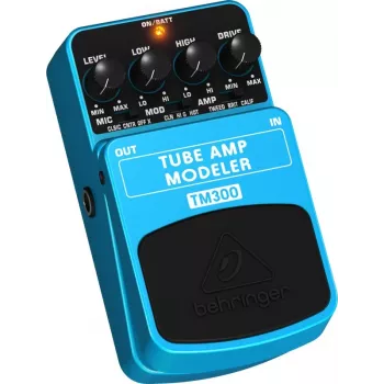Behringer TM300 Tube Amp Modeler effectpedaal voor elektrische gitaar, blauw/zwart