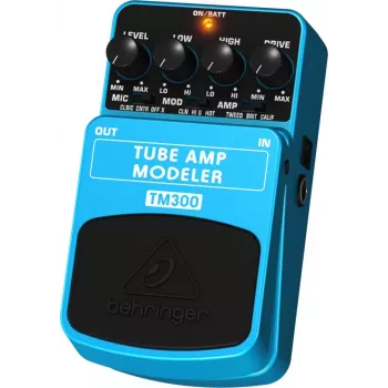 Behringer TM300 Tube Amp Modeler effectpedaal voor elektrische gitaar, blauw/zwart