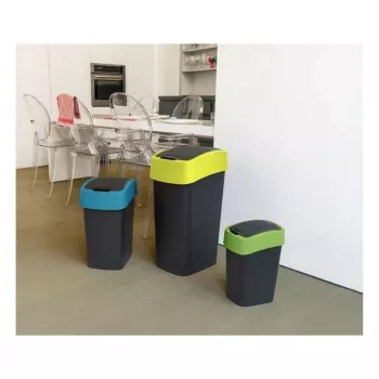 Curver Flip Bin 45L afvalemmer zwart/groen