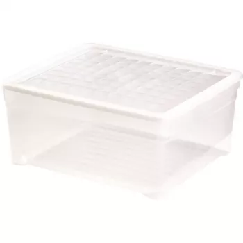 CURVER box met deksel textielbox 18,5L transparant | 39,6x34,3x17,3cm