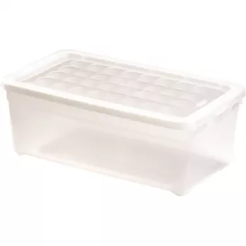Curver Textile Box 5,7L transparante opbergbox met deksel, 34,3 x 19,5 x 12,5 cm
