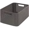 CURVER Style M opbergbox 38,6x28,7x17 cm donkergrijs rattanlook 18L