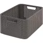 CURVER Style M opbergbox 38,6x28,7x17 cm donkergrijs rattanlook 18L
