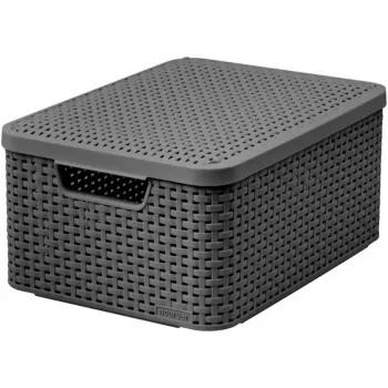 Curver Style M opbergbox met deksel, 21,5L, donkergrijs, 39,3x29,3x18,7cm