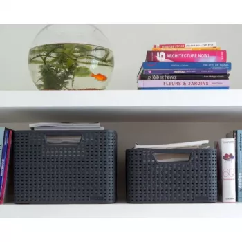 Curver Style M opbergbox met deksel, 21,5L, donkergrijs, 39,3x29,3x18,7cm