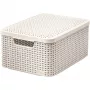 CURVER Style M opbergbox met deksel, 39,3 x 29,3 x 18,7 cm, crème, 21,6L, opvouwbaar