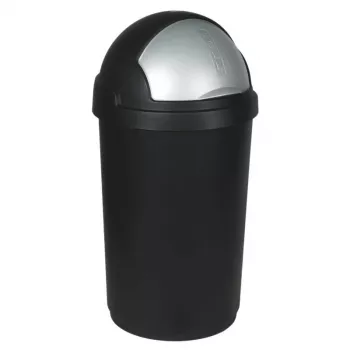CURVER Bullet 50L zwart/zilver afvalbak