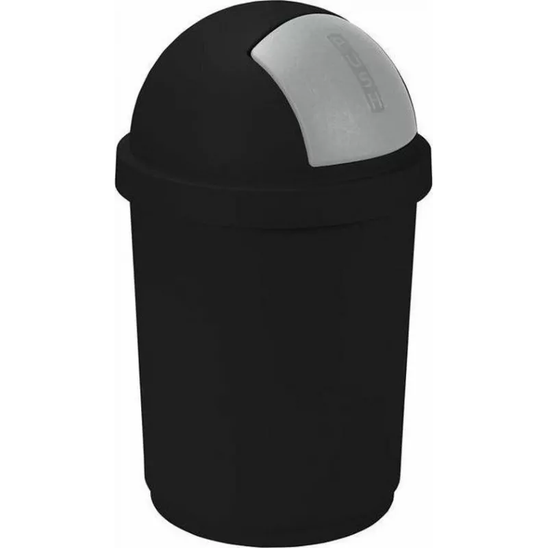 CURVER Bullet 50L zwart/zilver afvalbak