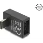 Delock USB 2.0 USB Type-C stekker naar Easy USB Type-A bus gewinkelde adapter, zwart