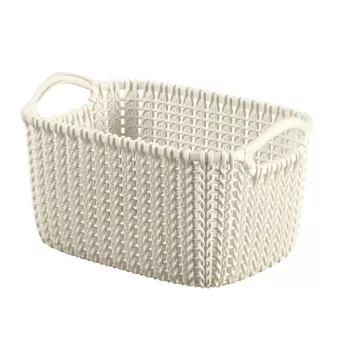 Curver Knit XS rechthoekige opbergmand 3L wit 25x18x14 cm