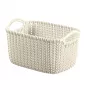 Curver Knit XS rechthoekige opbergmand 3L wit 25x18x14 cm