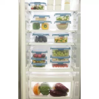 CURVER Smart Eco Fresh rechthoekige bewaarbox voor levensmiddelen 5L transparant met groen deksel