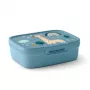 CURVER Snap Box rechthoekige opbergdoos met scheidingswand 1,8L blauw-grijs