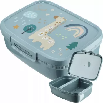 CURVER Snap Box rechthoekige opbergdoos met scheidingswand 1,8L blauw-grijs