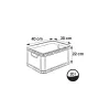 keeeper Robert transportbox 20L, 40 x 30 x 22 cm, grafiet, draagvermogen tot 30 kg