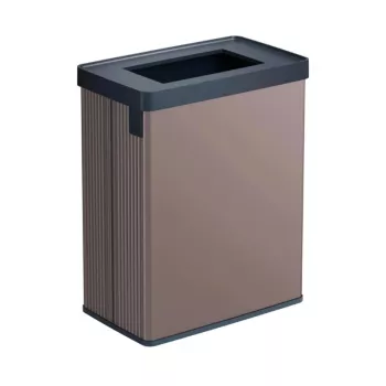 CURVER rechthoekige gemetalliseerde afvalbak Verto Recycle 54L pearl pink
