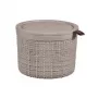 CURVER mand met deksel Jute rond 2L Ø17x13cm beige