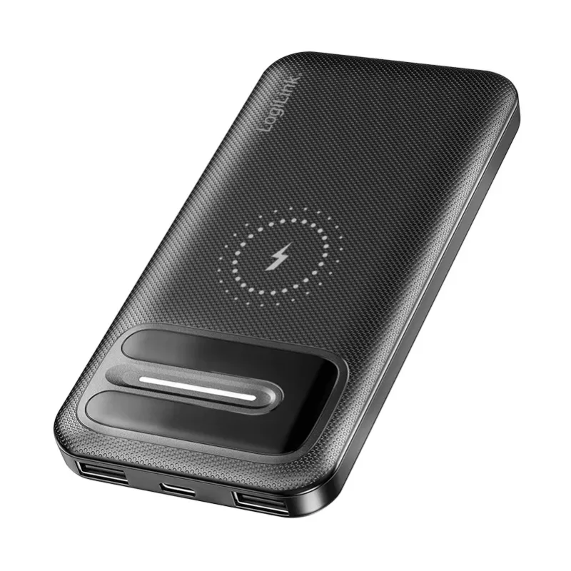 LogiLink PA0343RF draadloze powerbank 10000 mAh zwart