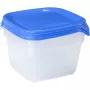 Curver Fresh & Go set van 3 vierkante bewaardozen 1,2L blauw