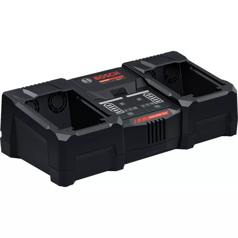 Bosch EXAL18V2-320 (C) dubbele snellader voor 18V Li-Ion accu's, 16A, Active Air Cooling, Bluetooth-geschikt