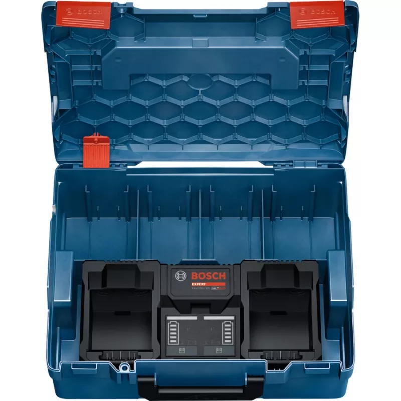 Bosch EXAL18V2-320 (C) dubbele snellader voor 18V Li-Ion accu's, 16A, Active Air Cooling, Bluetooth-geschikt