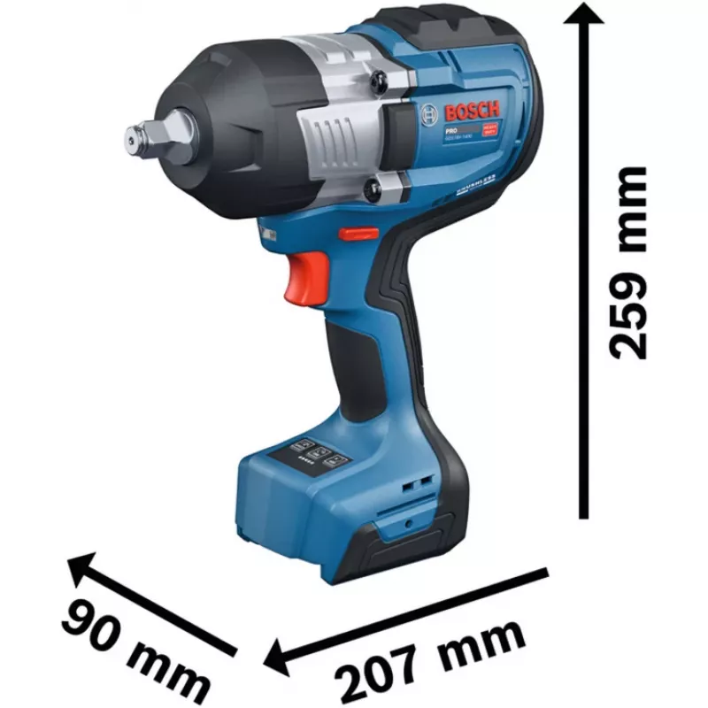 Bosch GDS18V-1400 BITURBO Brushless 3/4 inch accu-slagschroevendraaier (Solo, L-Boxx)