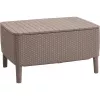 Keter Salemo outdoor-salontafel in beige – duurzame harstafel in rattanlook voor het terras