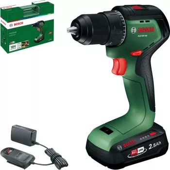 Bosch PSR 18V-60 accu-boorSchroevendraaier met 2,5 Ah accu en oplader