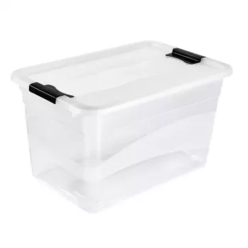 keeeper Crystalbox Cornelia box met deksel 52L, 59,5 x 39,5 x 34 cm, transparant