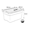 keeeper Crystalbox Cornelia box met deksel 52L, 59,5 x 39,5 x 34 cm, transparant