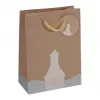 SIGEL GT050 Cadeautassen, ijsbeer met vallende sterren-motief, 17 x 23 cm, 5-pack, papier, koordhengels, FSC-gecertificeerd