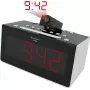 Soundmaster FUR6005 FM-projectieklok met dubbele wekker, rood LED-display, Zwart