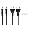 Kabelmeister Euro-netkabel type C naar C7 Figure-8, 0,5m, Zwart, 0,75mm²
