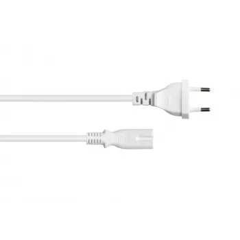Kabelmeister Euro-netkabel CEE 7/16 naar IEC C7 wit 1,5 m 0,75 mm²