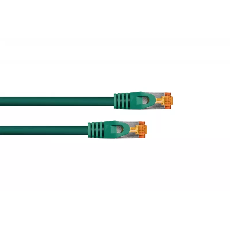 KABELMEISTER Cat.7 S/FTP patchkabel, TPE-mantel, halogeenvrij, groen, 0,5m