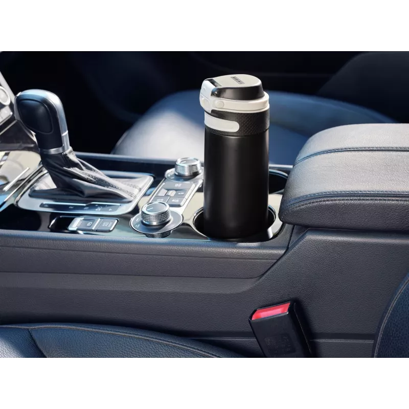 LEIFHEIT Thermo Flip 600ml zwarte geïsoleerde reisbeker