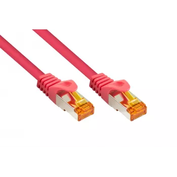 Kabelmeister RJ45 patchkabel Cat.7 ruwkabel, zeer flexibele TPE-mantel, halogeenvrij, magenta, 2m