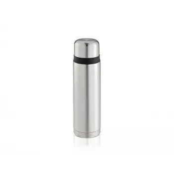 LEIFHEIT Thermos Coco 1,0L roestvrij stalen vacuüm geïsoleerde fles, zilver
