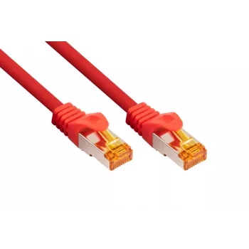 KABELMEISTER Cat.7 RJ45 patchkabel, S/FTP, 2m, rood, halogeenvrije TPE-mantel, 10 Gbps