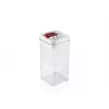 LEIFHEIT Fresh&Easy levensmiddelenbewaarcontainer 1,2 L, luchtdicht, BPA-vrij, transparant met wit/grijs deksel