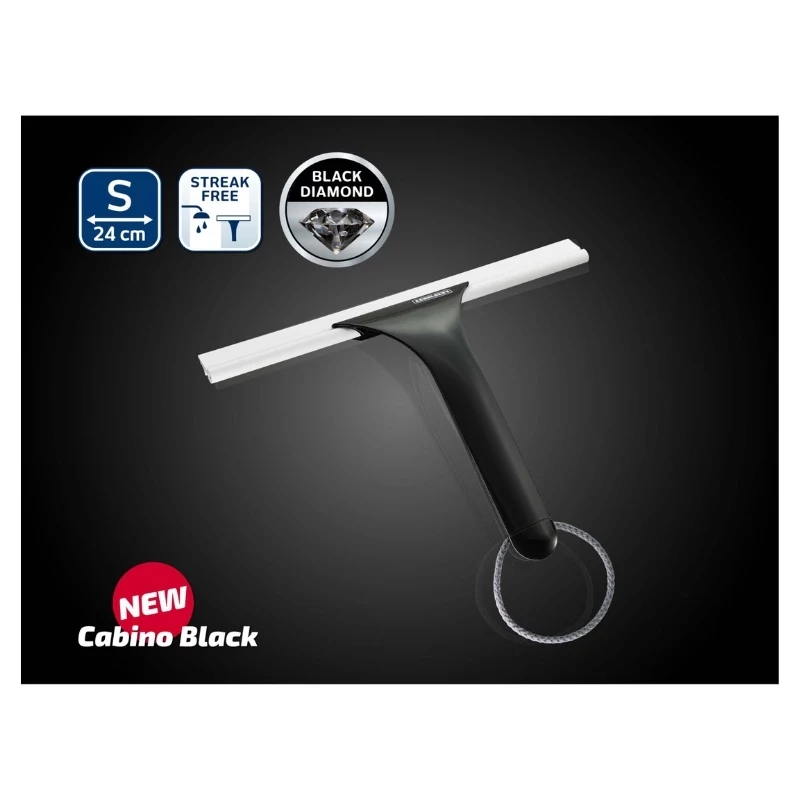 LEIFHEIT Cabino douchecabine-trekker, zwart, 24 cm blad