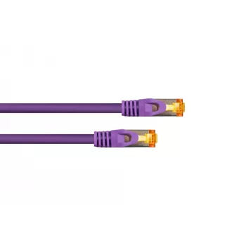 KABELMEISTER Cat.7 S/FTP patchkabel, TPE-mantel, halogeenvrij, violet, 0,15m
