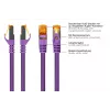 KABELMEISTER Cat.7 S/FTP patchkabel RJ45, TPE, halogeenvrij, violet, 5m