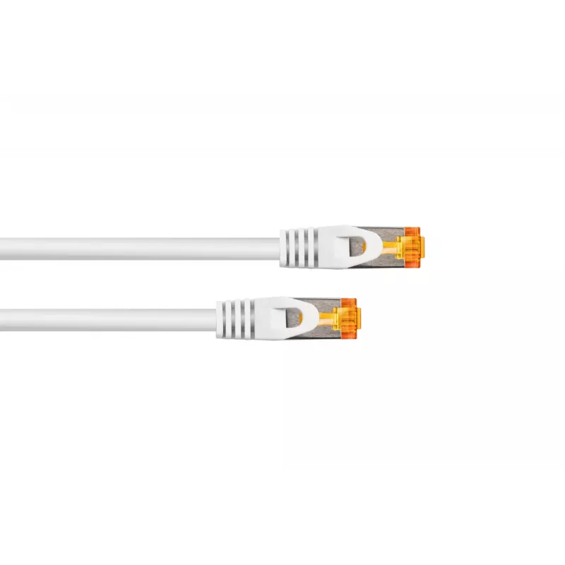 KABELMEISTER Cat.7 S/FTP patchkabel, 0,15m, wit, halogeenvrije TPE-mantel, 10 Gbps