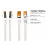 Kabelmeister Cat.7 S/FTP patchkabel RJ45, TPE, halogeenvrij, wit, 0,5m