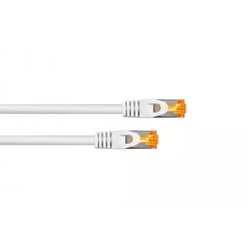 Kabelmeister Cat.7 S/FTP patchkabel RJ45, TPE-mantel, halogeenvrij, wit, 1m
