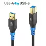 PureLink FlexInstall USB-A naar USB-B kabel USB 3.0 5Gbps 1,50m zwart